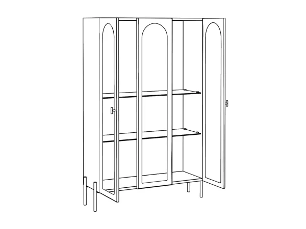 Витрина 3-х дверная Banksy серый, зеленый — изображение 4