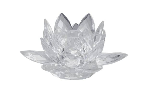X110279 Подсвечник "хрустальный Лотос" 12*12*7см