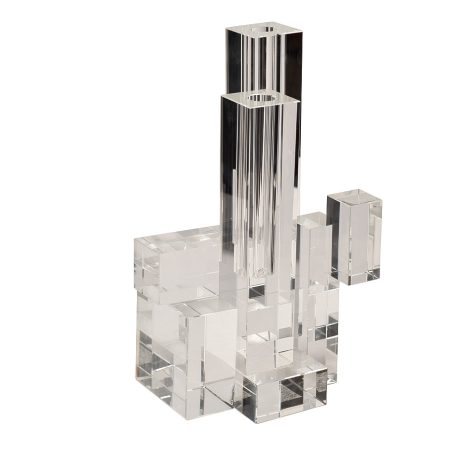 XV2640 Ваза-подсвечник "хрустальная" 16*12*27см