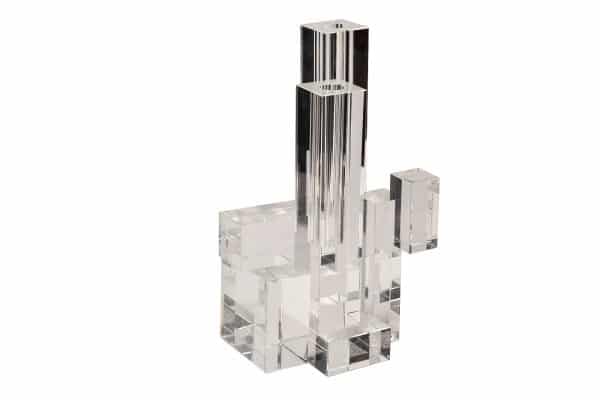 XV2640 Ваза-подсвечник "хрустальная" 16*12*27см