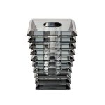 XVB3461S Ваза-подсвечник "хрустальная" цвет серый 13.5*13.5*19см