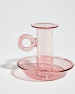 Yumalay Маленький подсвечник из розового стекла — изображение 4