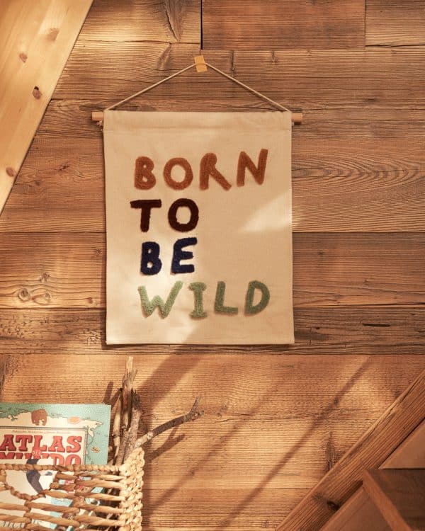 Zelda Гобелен из белого хлопка с разноцветными вышитыми буквами 40 x 50 см — изображение 3