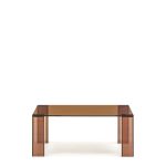Журнальный столик Adularia из стекла коричневого цвета 85 x 85