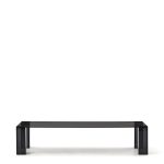 Журнальный столик Adularia из стекла темно-серого цвета 140 x 60