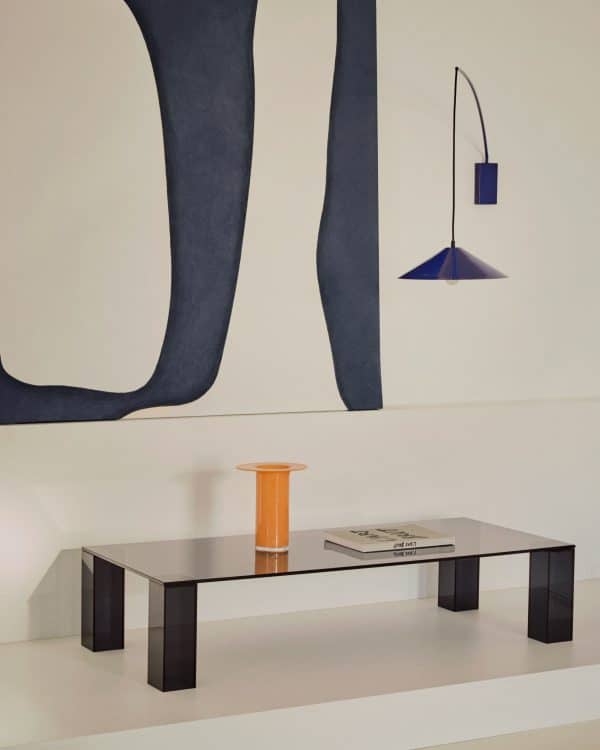 Журнальный столик Adularia из стекла темно-серого цвета 140 x 60 — изображение 3