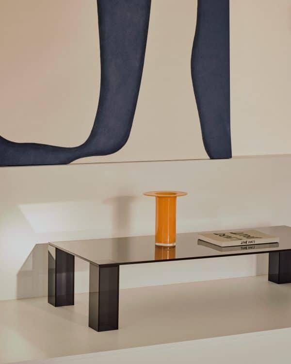 Журнальный столик Adularia из стекла темно-серого цвета 140 x 60 — изображение 4