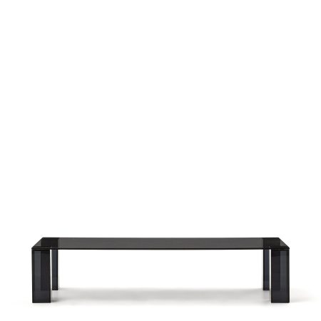 Журнальный столик Adularia из стекла темно-серого цвета 140 x 60