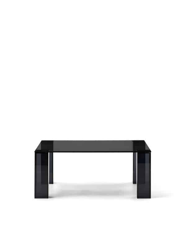 Журнальный столик Adularia из стекла темно-серого цвета 85 x 85