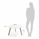 Журнальный столик Brick ø90 белый — изображение 3