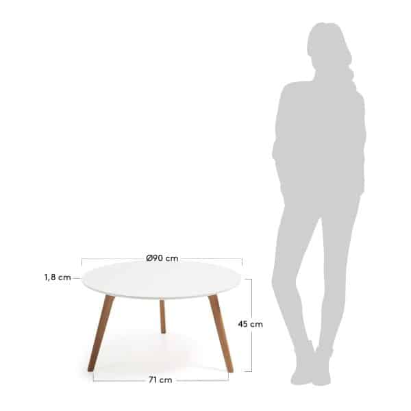 Журнальный столик Brick ø90 белый — изображение 3