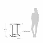 Журнальный столик Rewena с керамической столешницей 45 x 30 см — изображение 4