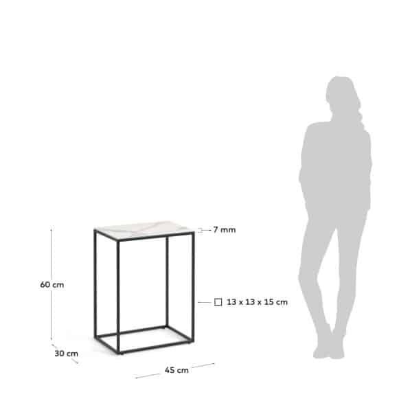 Журнальный столик Rewena с керамической столешницей 45 x 30 см — изображение 4
