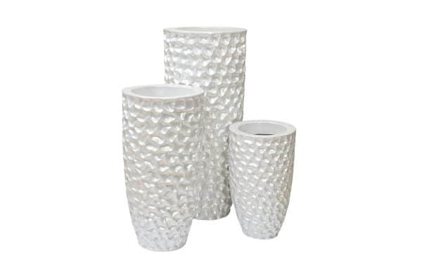 ZS-C785-19 Кашпо 32*32*47см цвет жемчужно-белый — изображение 2