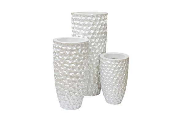 ZS-C785-27 Кашпо 33*33*69см цвет жемчужно-белый — изображение 2