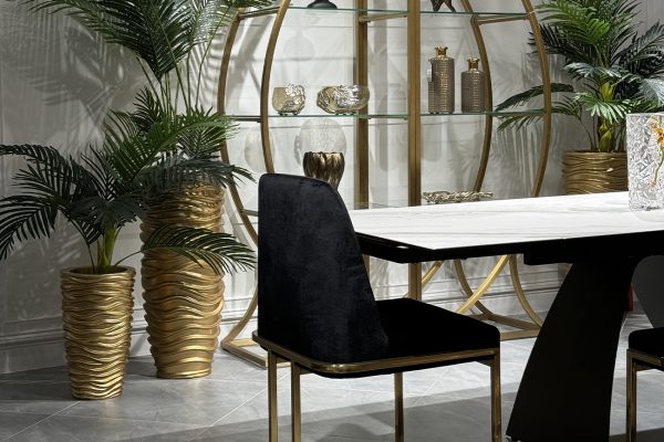 ZS-C845-26 Кашпо 32*32*65см цвет золото — изображение 3