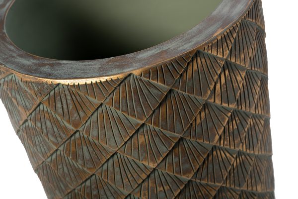 ZS1980-26 Кашпо c золотым орнаментом d32*67см — изображение 2