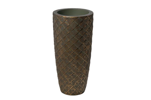 ZS1980-26 Кашпо c золотым орнаментом d32*67см