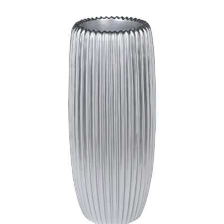 ZS2062-27SL Кашпо серебристое с полосками d30*69см