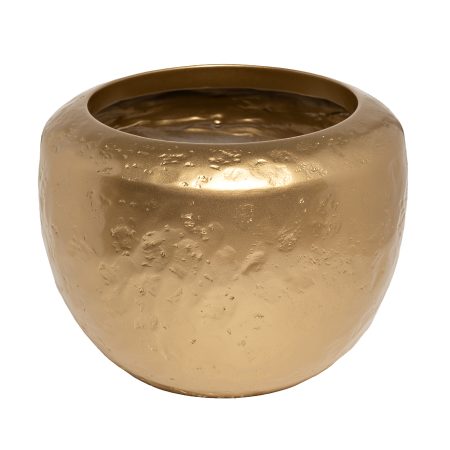 ZS2063-26GL Кашпо с фактурной поверхностью  золото d35*26см