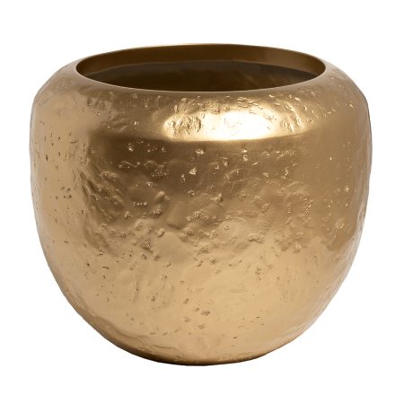 ZS2063-33GL Кашпо с фактурной поверхностью  золото d40*33см