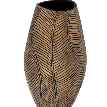 ZS2104-15 Кашпо коричневое с золотом d22*40см