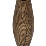 ZS2104-21 Кашпо коричневое с золотом d22*54см