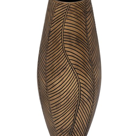 ZS2104-21 Кашпо коричневое с золотом d22*54см