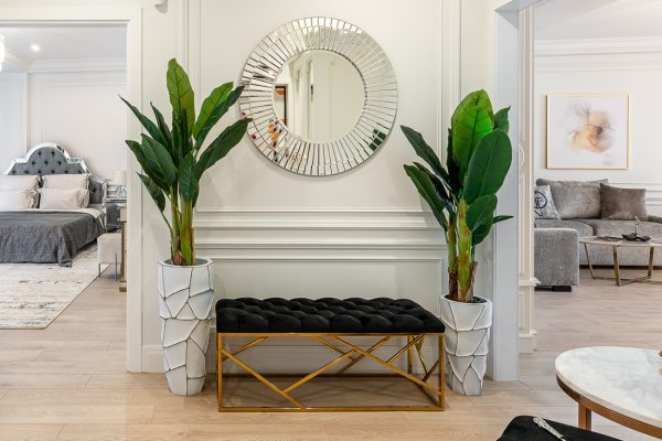 zsc872-19wh-gl-kashpo-d2648sm-beloe-s-zolotom-1 ZSC872-19WH-GL Кашпо d26*48см белое с золотом — изображение 2