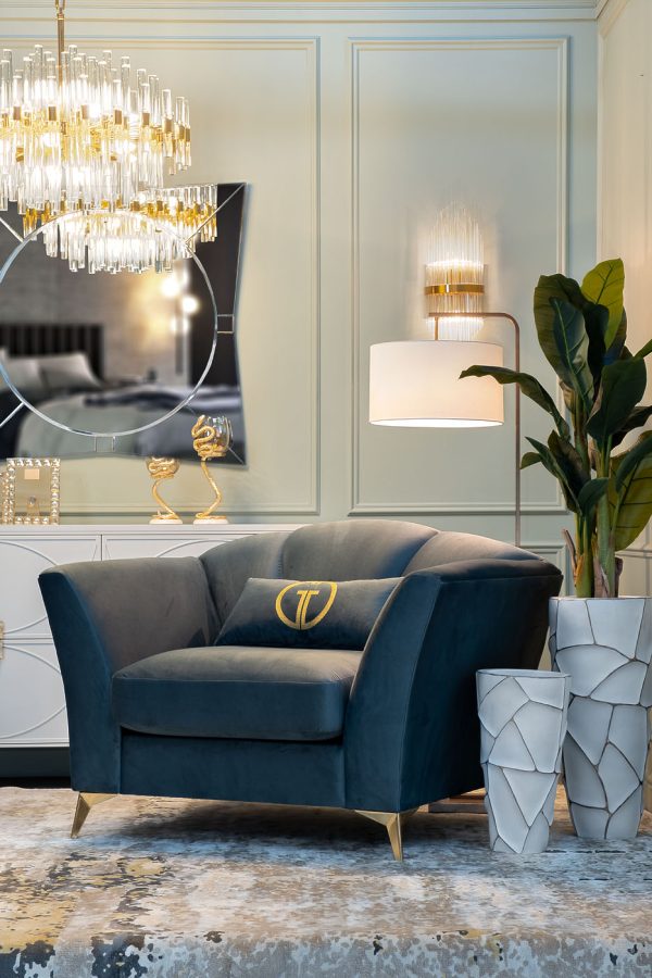 ZSC872-27WH-GL Кашпо d30*69см белое с золотом — изображение 3