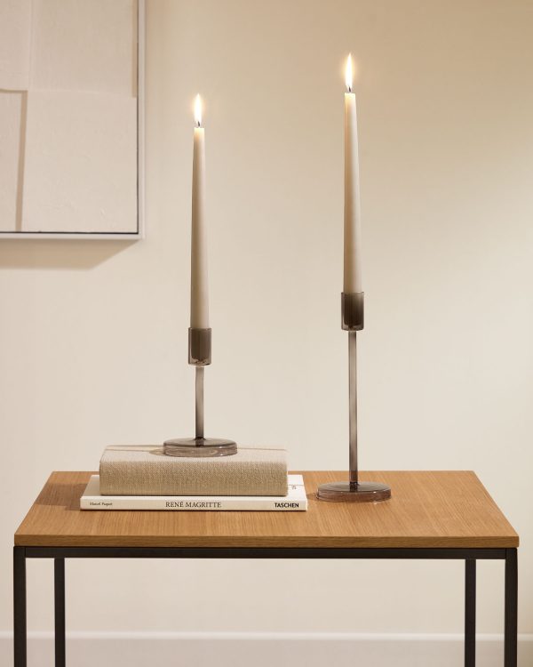 Zulma Большой подсвечник из черного стекла — изображение 2