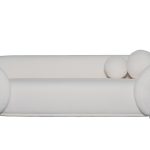 ZW-22024 Диван трехместный иск.мех белый 229*95*61см