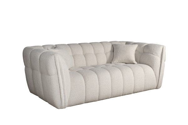 ZW-26802 Диван Prato двухместный букле белый 204*106*74см — изображение 2