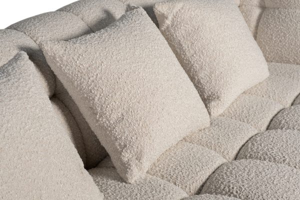 ZW-26803 Диван Prato трехместный букле белый 249*106*74см — изображение 5