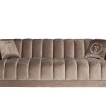 ZW-81103 GRE Диван трехместный велюр серый 243*95*74см