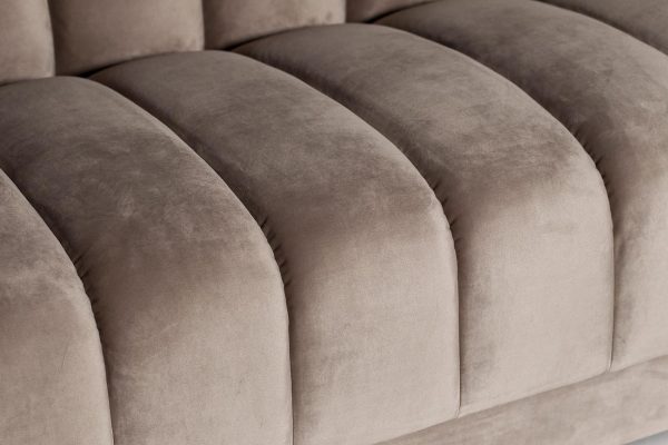 ZW-81103 GRE Диван трехместный велюр серый 243*95*74см — изображение 5