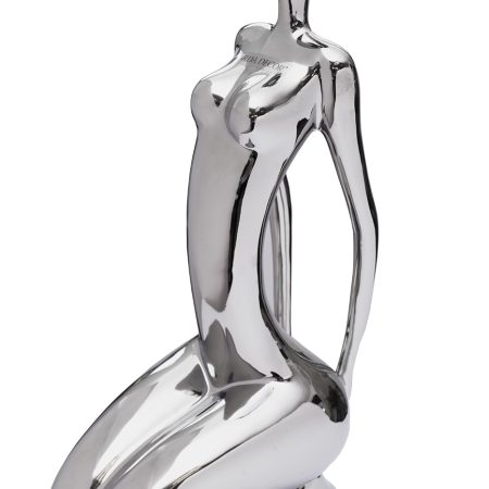 10K9316 Статуэтка "Йога-1" цвет серебро 20*13*39см