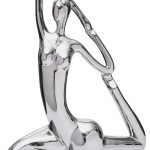10K9317 Статуэтка "Йога-2" цвет серебро 25*9