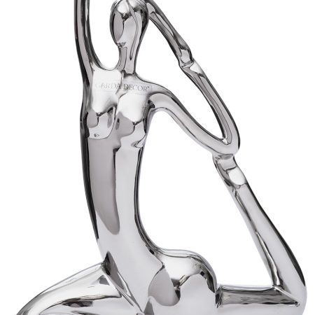 10K9317 Статуэтка "Йога-2" цвет серебро 25*9
