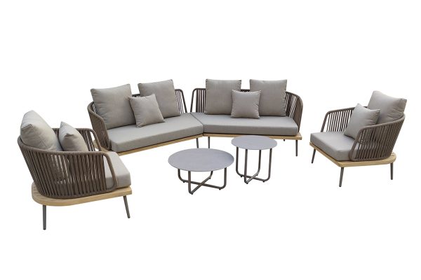 129KN-00620 Стол кофейный "BAYLEY" уличный серый d50*45см — изображение 4