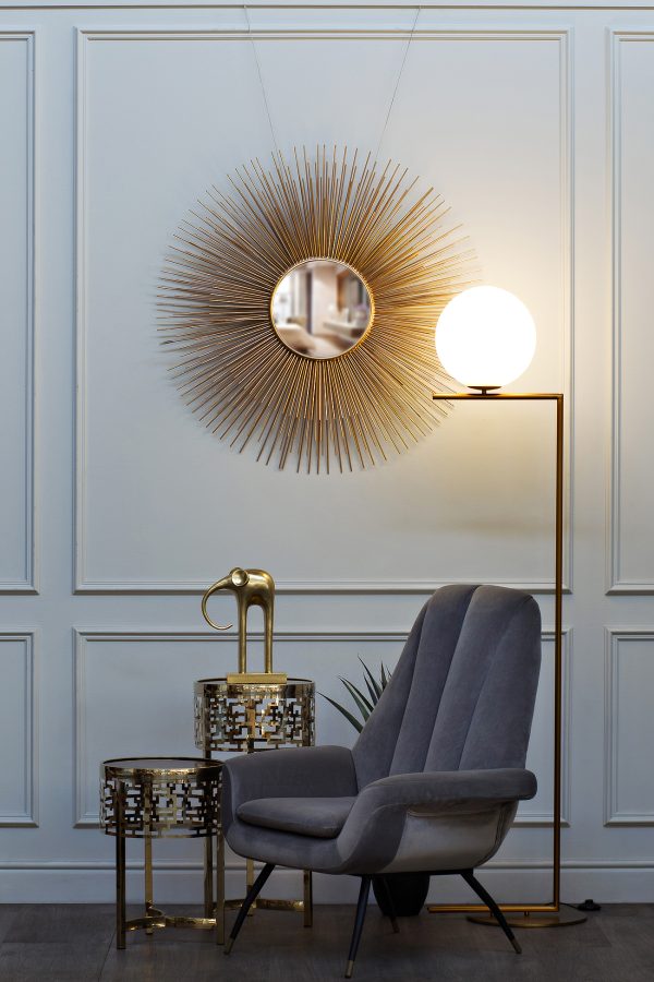 13RXFS5080M-GOLD Стол журнальный стекло коричн./золото d35*50см — изображение 3