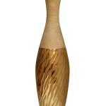 18H3608S-10 Ваза керамическая золотая 15