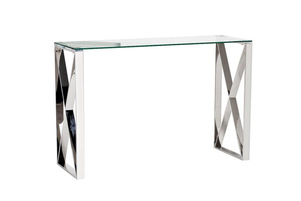 47ED-CST008 Консоль прозр.стекло/хром 120*40*78см — изображение 2
