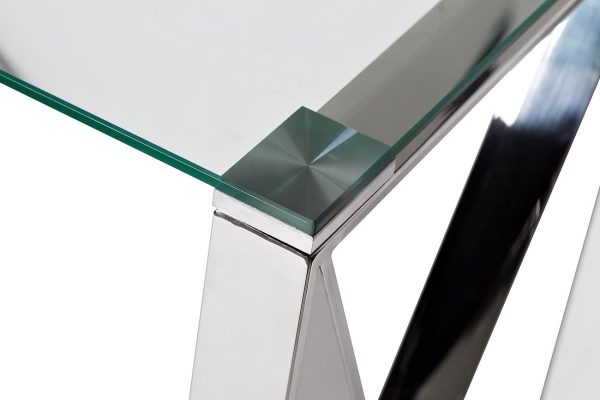 47ED-CST008 Консоль прозр.стекло/хром 120*40*78см — изображение 3