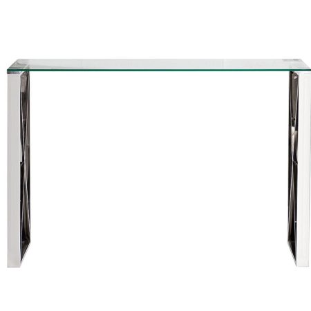 47ED-CST008 Консоль прозр.стекло/хром 120*40*78см