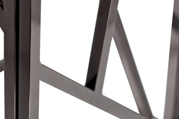 47ED-FS015BLSM	Стол журнальн.высокий, иск.мрам/тем.хром 30*30*75 — изображение 3