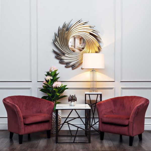 47ED-FS015BLSM	Стол журнальн.высокий, иск.мрам/тем.хром 30*30*75 — изображение 4