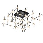 Потолочный светильник Molecular 36 black/gold