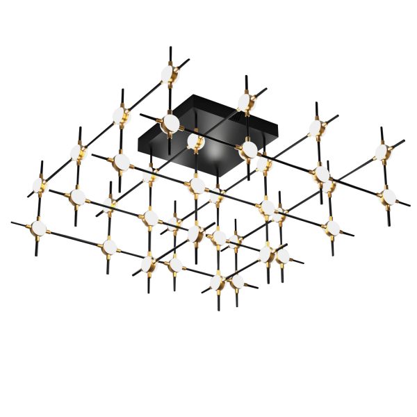 56d68073dd0c319b25c55bfdd6fed383 Потолочный светильник Molecular 36 black/gold