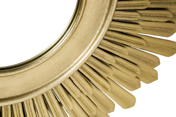 94PR-21904 Зеркало декоративное "Солнце" цвет золото d70см — изображение 2